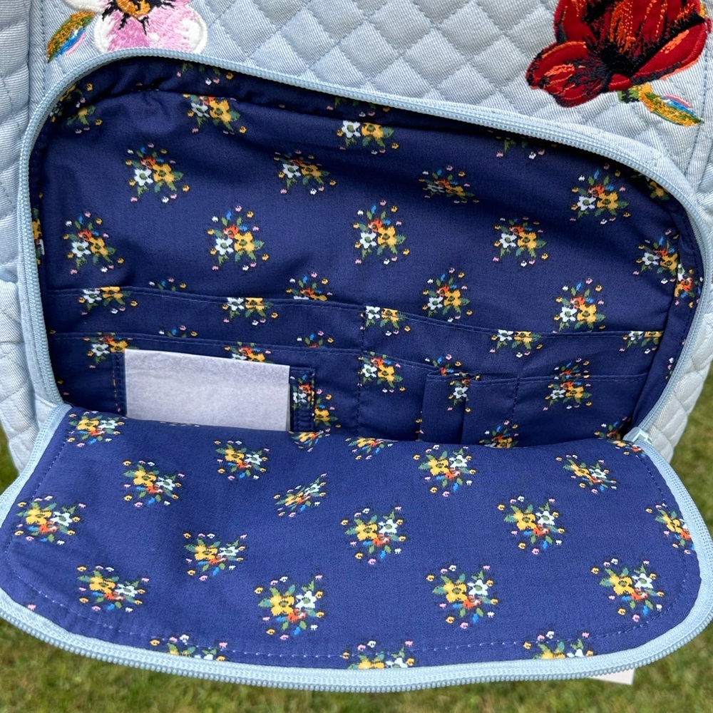 Vera Bradley Campus Backpack Sea Air Floral NWT - Picture 9 of 11
